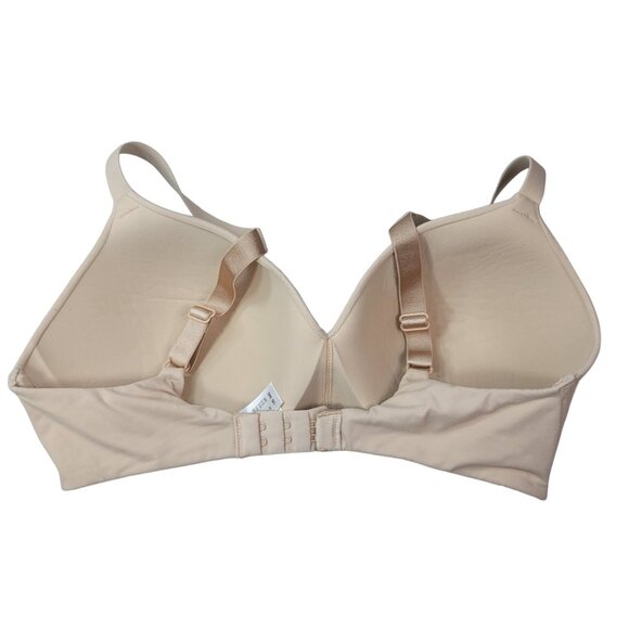 Wacoal Perfect Wire Free Bra Tan Nude 34D Adj Seamless Wireless T Shirt 852189 - Picture 5 of 10